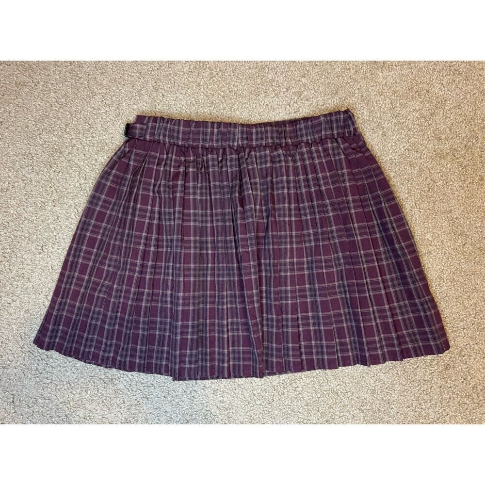 Women Plaid Pleated Skater Skirt Belted School Girl Grunge 90s Y2k Emo Street S - Picture 2 of 9